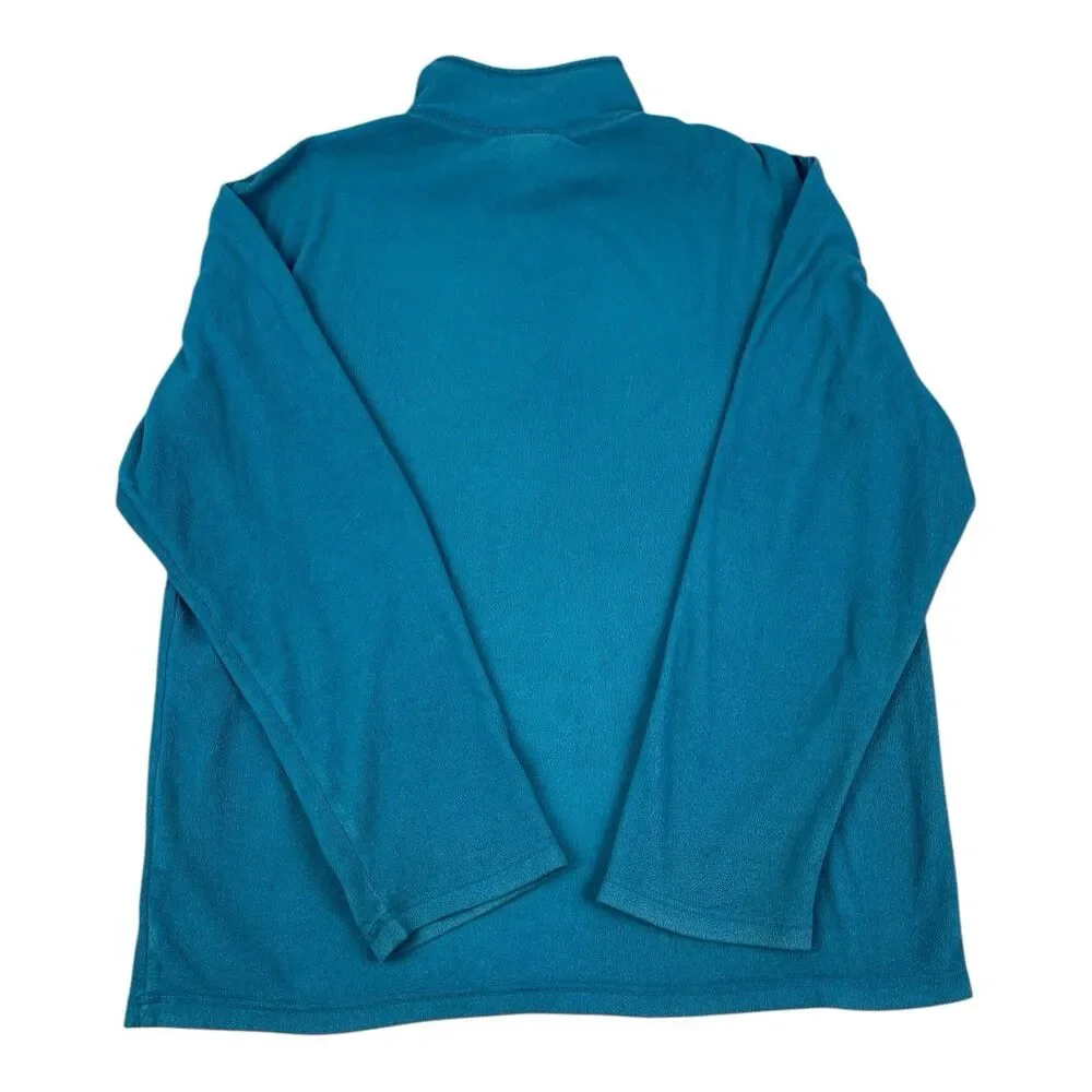 The North Face 1/4 Zip Fleece Pullover Sweater, Teal Green, Men’s Size Medium